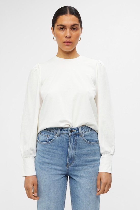 OBJECT Objcaroline L/S Top Noos - Cloud Dancer - XS