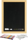 Securit Schoolbord/krijtbord 30 x 40 cm met krijtjes