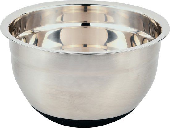 Kesper Beslagkom - RVS - zilver - 2.9 Liter - mengkom met antislip onderkant - D24 x H13 cm