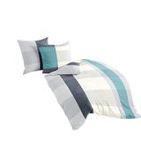 Bierbaum Beddengoed 4643, Mako-Satijn, Ocean 15, 135 X 200 En 80 X 80 cm, Blauw