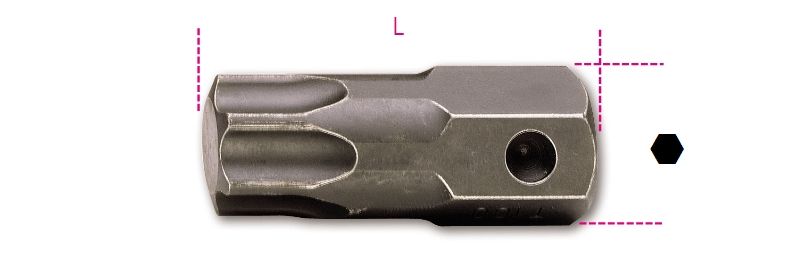 Beta Slag bits voor Torx® schroeven, 22 mm aansluiting 727/ES22TX T100