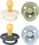 BIBS Colour Fopspeen - 0-6 mnd - 4-pack - Ivory/Sage/Iron/Baby Blue