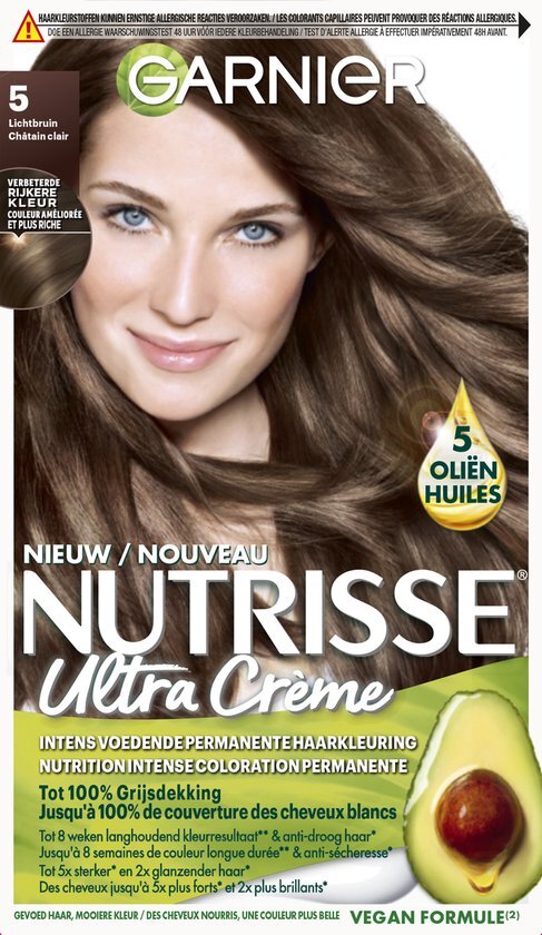 Garnier Crème Nutrisse Crème 50 - Natuurlijk Lichtbruin - Haarverf bruin