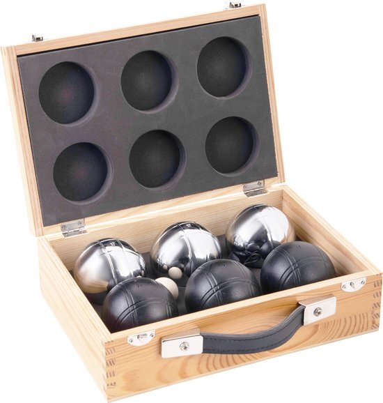 Engelhart Jeu de boules set gepoedercoat in houten doos