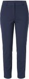 Ulla Popken Dames Broek Punto di Roma met biezen - Marine - Maat 50