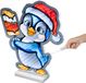 Lumineo LED Infinity Lights PET steady – Pinguïn met ijsje en kerstmuts, 255 LED multi