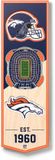 YouTheFan Denver Broncos 3D Stadium Banner 2023398 Orange/Weiß