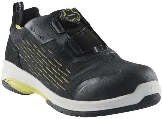Blåkläder CRADLE Veiligheidsschoen 2442-0000 - Zwart/High Vis Geel - Maat 45