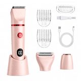Intieme scheerapparaat voor vrouwen, 3-in-1, elektrisch scheerapparaat voor dames, nat/droog, USB-C, LCD-display