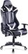 Happyment Fauteuil de jeu Liverpool – Fauteuil de jeu et de course ergonomique – Similicuir – Avec dossier et accoudoirs – Hauteur réglable – Blanc/noir