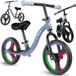 Momi ISOKA Loopfiets met LED-wielen, Verstelbaar Zadel en Stuur – Blauw