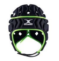 Headguard Gilbert Casque Rugby Octane Noir/Vert - Headguard Rugby - Tailles Senior/Junior