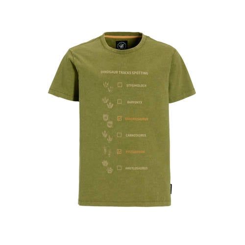 Me & My Monkey T-shirt groen Jongens Katoen Ronde hals Printopdruk - maat 134/140