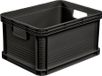 Ensemble de boîtes de transport, 8 x 20 l, polypropylène, empilable, gris graphite