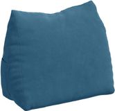 vidaXL Coussin de dossier bleu 45 x 20 x 35 cm tissu velours côtelé