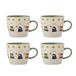 Bloomingville Mug earthenware natural Peo - 4 pieces (Natural/Green)