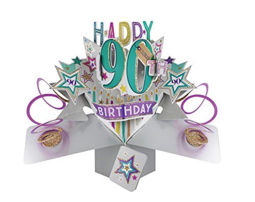 Suki Gifts Pop Up 90th Birthday Card - Multicolor