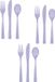 Unique Party set de couverts - 12 personnes - plastique réutilisable - lavande violet