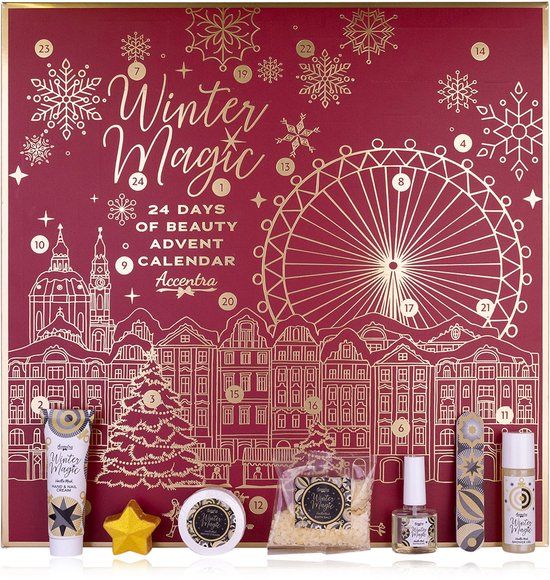 Accentra Adventskalender 2025 Vrouw Beauty Dames - 24 verrassingen - Volwassenen - Kerstcadeau - Kerstpakket vrouw - Wellness bath rituals - Geschenkset Vrouwen - Giftset voor haar - Sinterklaas cadeautjes