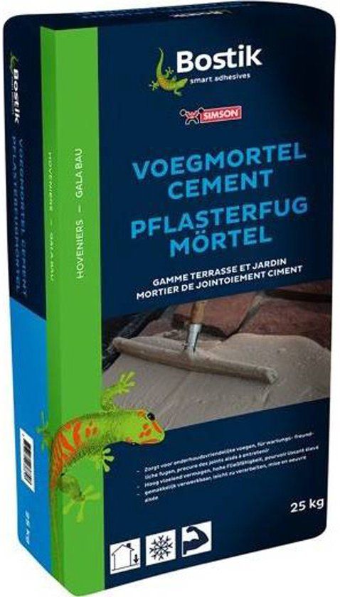 Bostik Voegmortel Cement snelhardend - 25 kg - grijs