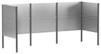 Bac à ordures écran 249 x 85 x 113 cm Acier galvanisé