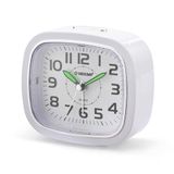 Nachtwekker, stille analoge kwartswekker met licht, tikt niet, eenvoudige tafelklok met snooze-functie, geschikt voor slaapkamers, bureaus, op reis...