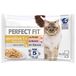 Perfect Fit Sensitive 1+ – vershoudzakjes voor volwassen katten gesteriliseerd – voldoet aan de specifieke behoeften van een gesteriliseerde kat – rijk aan kip en zalm – 52 zakjes van 85 g