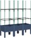 vidaXL Plantenbak met latwerk - 120x40x142,5 cm - Polypropeen - Blauwgrijs