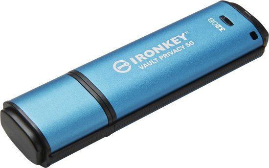 IronKey Vault Privacy 50 - Secure USB Flash Drive 32 GB - Blue