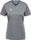 Hummel Hmlauthentic Pl Jersey S/S Femme Sportshirt Dames XL Gris Chiné Polyester