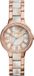 Virginia Fossil Virginia ES3716 Dames Horloge - Rosékleurig Staal - Wit