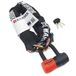 KRASER KR50100 Schijfslot Veiligheidsketen Anti-diefstal Hangslot Motorfiets SRA Goedgekeurde Set Mini U Massief Ø18 + 13,5 mm Ketting van 100 cm, Zware Beveiliging