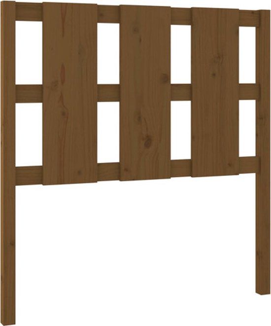 vidaXL Hoofdbord 95,5x4x100 cm Massief Grenenhout Honingbruin
