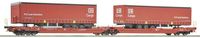 Roco 6600168 Goederenwagen DC Dubbeltassenwagen, geslacht Sdggmrs 738/T3000e, de Deutsche Bahn
