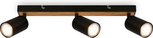 Briloner Tib - Projecteur de plafond - 2172034 - Pivotant - Marche/Arrêt via interrupteur mural - 15,5 x 5,5 x 44 cm - Bois noir