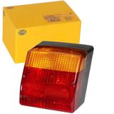 HELLA 2SE 996 030-011 Achterlicht - Gloeilamp - 12V - Opbouw/Geschroefd - Lenskleur: Rood / Geel - Stekker: Ronde stekker - links - Aantal: 1