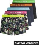 JACK & JONES Boxershorts 'JACMelting Skull' donkerblauw / lichtgroen / oranje / zwart
