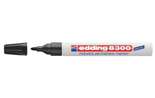 Edding 8300 - Permanente marker - Zwart, Wit