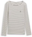 Tom Tailor - Chemise à manches longues à rayures - Taille L - bleu marine blanc cassé rayure