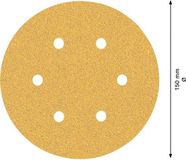 Bosch EXPERT C470 papier de verre perforé de 8 trous pour ponceuse orbitale 150mm K 60 50 pièces.