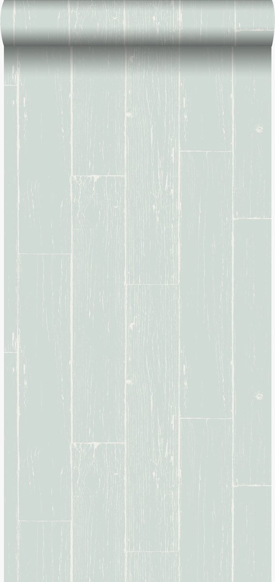 Origin Wallcoverings behang verweerde houten planken mintgroen - 347540 - 53 cm x 10,05 m