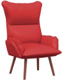 vidaXL Fauteuil Kunstleer Rood 69 x 74 x 93 cm