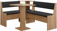 Vicco Hoekbankgroep Roman, Goudkleurig Eiken/Antraciet, 60 x 60 cm