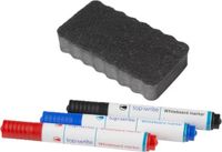 Kangaro Ktc Bv Magnetische whiteboard accessoires set - bordenwisser met 3x markers/stiften - school - kantoor - thuis