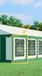 Tente de réception paroi latérale avec fenêtre 2x2m - PVC - Vert-Blanc