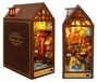 Colmar Town Miniatuur boekenkast bouwpakket - Bois doe-het-zelf poppenhuis - LED-verlichting