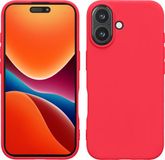 kwmobile telefoonhoesje geschikt voor Apple iPhone 16 - Back cover in neon roze