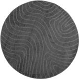 vidaXL Binnen- en buitentapijt PALMERAS Antraciet Ø 120 cm Polyester