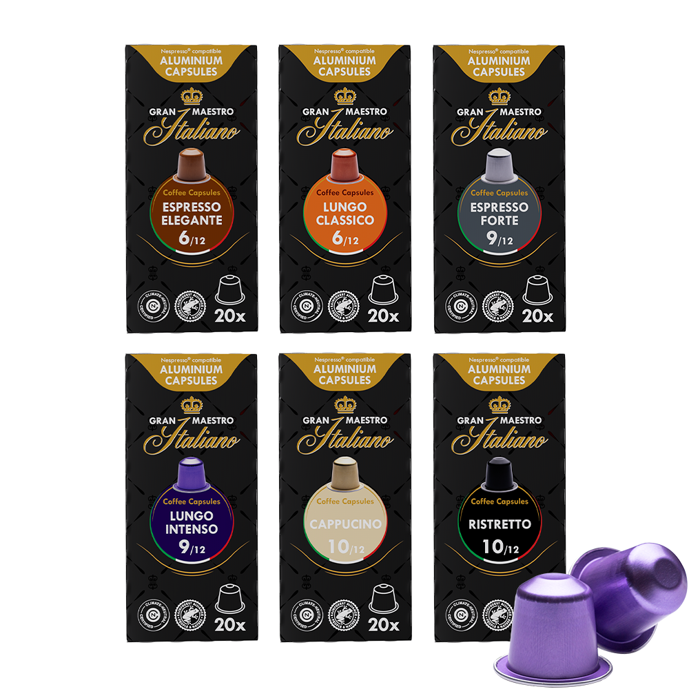 Gran Maestro Italiano Proefpakket Italiaanse favorieten - 120 koffiecups