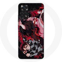 Maniacase Case voor Xiaomi Redmi Note 11s 4G Demon Slayer Tanjiro Nezuko Attack Combat